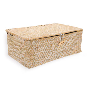 Boîtes de rangement décoratives en jonc de mer, produit de premier choix, pliables, pour cadeaux, avec logo personnalisé - Product Image 1