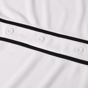 Maillot de baseball pour compétition athlétique, respirant, à manches courtes, en tricot extensible, avec numérotation personnalisée et logo frontal - Product Image 5