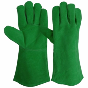 Gants de soudage en cuir de vachette pleine fleur très résistants, à manchette longue, réfléchissants, pour la protection des mains en milieu industriel - Product Image 3