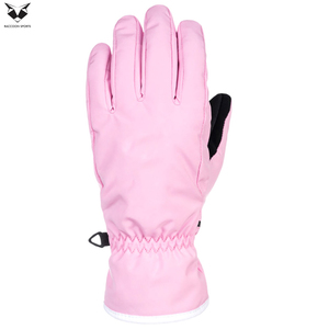 In One Solid Pink Color Good Supplier Unique Design Make Your Own High Quality Insulated Heated Waterproof Breathable <b>Ski</b> <b>Gloves</b> - Product Image 3
