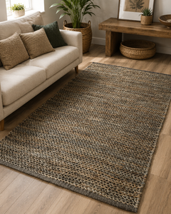 Hand Woven Hemp Shoumek <b>Rug</b> Natural Fiber Textured Area <b>Rug</b> <b>Rustic</b> Boho Flat Weave Eco Friendly Living Room Bedroom <b>Rug</b> - Product Image 1