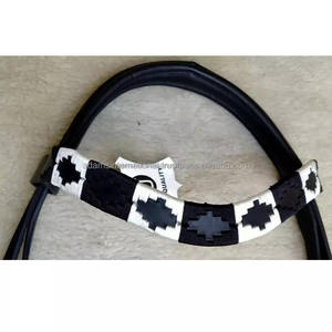 Bride en cuir Polo Sport Horse avec bandeau à sourcils et rênes Web à bandeau nasal anglais rembourré-pour les aventures équestres - Product Image 2