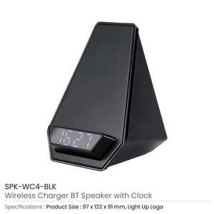 Cargador Inalámbrico con Altavoz Bluetooth, Reloj y Logotipo Iluminado - Producto Multifuncional - Product Image 3