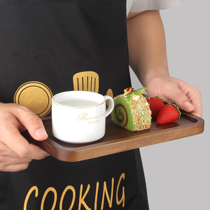Elegante Bandeja Rectangular de Madera para Servir, con Bordes Redondeados y Acabado Liso, para Comida, Café, Té, Desayuno - Product Image 3
