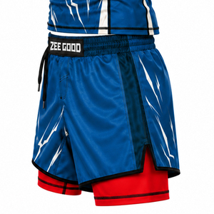 Conjunto de Rashguard y Pantalones Cortos de BJJ al por Mayor, Rashguard de Compresión de Manga Larga con Estampado por Transferencia Térmica, Ropa de Lucha No Gi Transpirable UPF50+ - Product Image 4