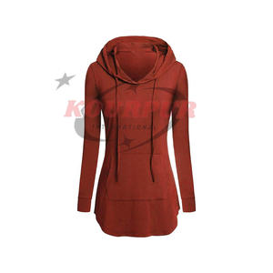 Sudadera con Capucha para Mujer, Manga Larga, Asimétrica, Color Sólido, Informal, Tejida, con Bolsillos, para Otoño, Personalizable - Product Image 4