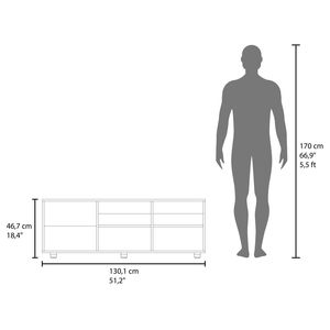 Mobile TV in Wengue con Anta e Vano Aperto, Elegante Arredo per l'Intrattenimento Domestico - Product Image 6