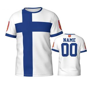 Maillot de sport personnalisé à manches courtes, respirant, séchage rapide, UPF 50, avec impression par sublimation des drapeaux haïtiens pour la Coupe du Monde 2026 - Product Image 1