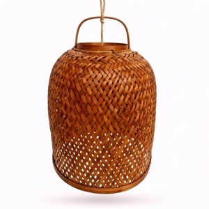 Lámpara Colgante de Bambú Tejido Natural, Pantalla de Cesta, Candelabro Ecológico, Decoración Tropical para el Hogar y Dormitorio, Suministro al por Mayor - Product Image 1