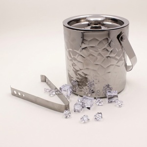 Cubo de hielo de acero inoxidable de alta calidad personalizado al por mayor, cubo de hielo martillado de gran capacidad para cerveza y vino - Product Image 3