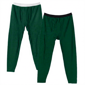 Leggings de compression pleine longueur pour hommes, couleur unie, respirants, en Spandex et Nylon, taille élastique - Product Image 3