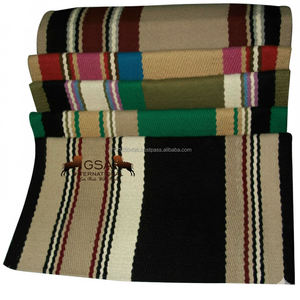 Manta de Silla de Montar Hecha a Mano 100% Lana de Nueva Zelanda 34 X 36 Manta de Silla de Montar Occidental Personalizada con Patrón de Rayas Mantas y Almohadillas para Silla de Montar - Product Image 1