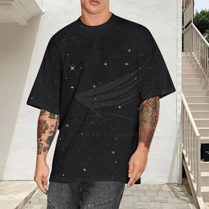 T-shirt pour homme en coton 100% de haute qualité, respirant, style streetwear, col rond, coupe classique, avec strass, best-seller, vente flash - Product Image 4