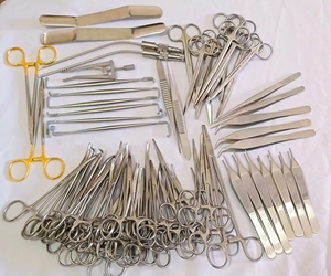 Ensemble d'instruments chirurgicaux pour la chirurgie plastique, 72 pièces, kit en acier inoxydable, matériel médical stérilisé manuel en métal pour animaux de compagnie par Dentavex - Product Image 1
