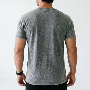 Wholesale Custom Logo Cotton Blank Vintage Acid Washed T Shirt Men Oversized Baggy <b>Tshirt</b> Heavyweight 100% Cotton Men's T-shirt - Product Image 6