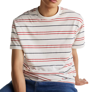 Camiseta de Manga Corta para Hombre, 100% Algodón Satinado, Cuello Cuadrado, Estilo Urbano de Alta Calidad, Impresión Personalizada por Transferencia de Calor, ODM - Product Image 4