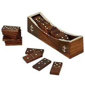 Juego de Dominó de Madera Rústico, Juego de Dominó Extra Grande en Bolsa con Cordón, Juego de Mesa Tradicional, Juguete Educativo de Madera al por Mayor - Product Image 4