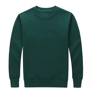 Sweat-shirt à col rond jaune pour homme, manches régulières, tricoté, couleur unie, vêtement d'hiver, 100% coton, respirant, 300g, anti-rétrécissement - Product Image 2