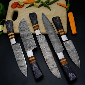 Complete Damascus Steel <b>Kitchen</b> Knife Set With Comfortable Handle For Efficient Food Preparation In Home And Restaurant - Product Image 1