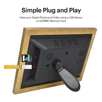 Pantalla Táctil Digital Personalizada Urain HD CE Rohs de 10 Pulgadas IPS Android 8.1 con Marco de Madera, WiFi, Reproducción de Video MP3/MP4