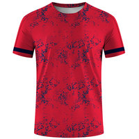T-shirt Homme Doré 100% Polyester Tricoté 240g Uni Col Rond Manches Courtes Imprimé par Transfert Thermique Respirant Durable Coupe Classique