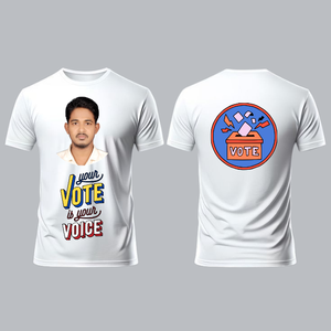 Camiseta Promocional con Cuello Redondo para Campaña Electoral Presidencial, Sublimación Completa, Precio al por Mayor - Product Image 3