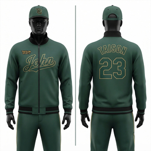Custom Baseball Training Suit Men's Athletic Tracksuit <b>Jacket</b> Pants Performance Sportswear OEM Private Label Wholesale - Product Image 3