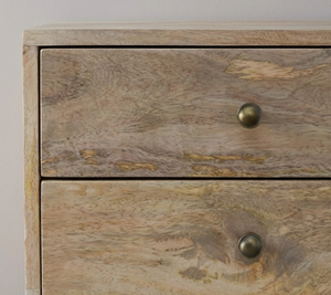 โต๊ะข้างเตียงไม้โอ๊คสไตล์นอร์ดิกมินิมอล ดีไซน์แบบโบราณสไตล์ฟาร์มเฮาส์ สำหรับวิลล่า เฟอร์นิเจอร์ห้องนอนไม้ - Product Image 2