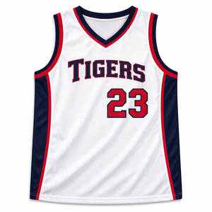 Custom Basketball Team Uniform Schools Summer/Spring Sleeveless Quick Dry Fit Breathable 100% Polyester Fabric Sublimated Player - Product Image 4