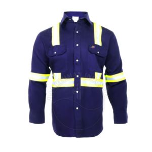 Camisa de Trabajo FR para Hombre, Diseño en Algodón, Resistente al Agua, Secado Rápido, Transpirable, Ligera, para Uso en Exteriores, Color Azul - Product Image 1
