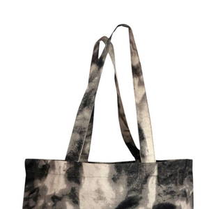 Eco-Friendly Tie Dye Cotton Shopping Tote <b>Bags</b> With Custom Logo Plain Pattern Fashionable Bulk Packaging Promotions Gifts - Product Image 4
