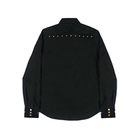 Chemise boutonnée pour femme personnalisée OEM/ODM, 100% coton, manches longues, col décontracté, imprimé léopard, embellissements avec logo