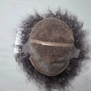 Peluca Completa de Cabello Humano 100% Natural con Cabello Rizado Indio Remy - Product Image 1