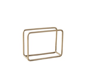 Creative 2 Slot Iron Napkin <b>Holder</b> with Round Base Rose Gold Copper Paper Dispenser Stand for <b>Kitchen</b> Countertop Napkin <b>Holder</b> - Product Image 1