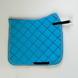 Preciosos almohadillados para silla de montar azules con purpurina - Estilo y comodidad, material transpirable de PP, forro de algodón, todos los colores y tamaños disponibles - Product Image 2
