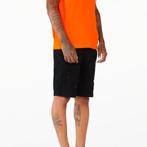 Short en jean pour homme, décontracté, style streetwear, en coton délavé, coupe décontractée, vêtements de mode, fournisseur en gros - Product Image 5