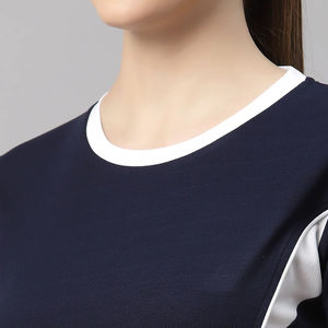 Camisetas de Manga Corta para Mujer, Algodón/Bambú Ecológico, Color Sólido Informal, Cuello Redondo, Transpirable, Corte Regular, Estilo Hip Hop, Servicio OEM/ODM - Product Image 4