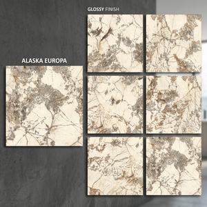 กระเบื้องพอร์ซเลนขัดเงา Alaska Marble ขนาด 800x800 มม. คุณภาพสูงจากอิตาลีและซาโตเม ปรินซิเป เหมาะสำหรับปูพื้นห้องน้ำภายนอกอาคารทันสมัย - Product Image 2