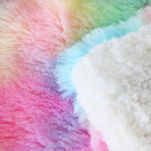1 couverture en fausse fourrure Sherpa ultra douce et luxueuse, couverture de canapé et de lit colorée arc-en-ciel - Product Image 5