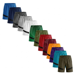 Relaxed Fitted Comfortable New Gym Sports Shorts Custom Embroidery Training Workout <b>Elastic</b> Waist Casual Activewear Shorts Men's - Product Image 1