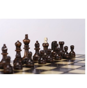Juego de Ajedrez de Madera Plegable Hecho a Mano, Personalizado, de Alta Calidad, Tallado, para Torneos, Juego de Mesa de Madera Vintage - Product Image 6