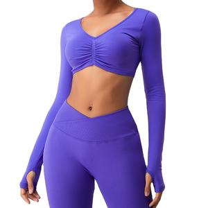 Soutien-gorge de sport personnalisé avec logo pour femme, haut de yoga asymétrique, vêtement de sport compressif pour la gym et le fitness - Product Image 1