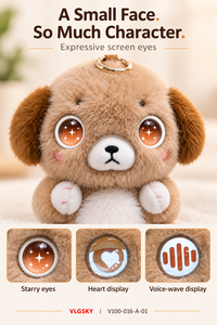 VLGSKY Peluche de Perro con Ojos LED, 11-30CM, Peluche Suave para Niños de 3+ Años, Unisex - Product Image 3