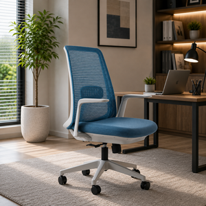 Chaise de bureau moderne KINSOOC en tissu maillé, avec soutien lombaire 4D réglable, ergonomique et pivotante, idéale pour la chambre et le bureau à domicile - Product Image 1