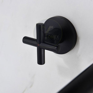 Robinet de salle de bain noir mat de luxe, robinet cascade moderne pour bain et douche, robinet mural - Product Image 6