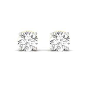 Boucles d'oreilles solitaires en diamant CVD de laboratoire 0,485 ct, étincelle éternelle, plaqué or 10 carats, certifiées IGI, classiques et élégantes pour femmes - Product Image 5