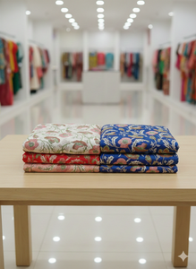 Tissu Popeline Peignée Léger, Respirant, Absorbant l'Humidité, Biologique et Écologique à Imprimé Floral pour Vêtements de Filles et Garçons - Product Image 2