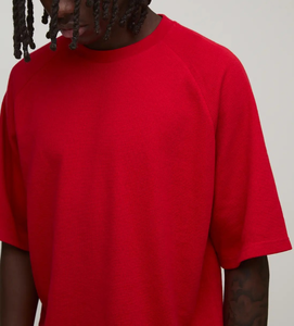 T-shirt gaufré ample et carré pour homme, 100 % coton tricoté 240 GSM, avec logo OEM, vente en gros, style streetwear, épaules tombantes, collection été - Product Image 2