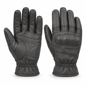 Gants aspect cuir beige avec revers en polaire crème, pour l'hiver, accessoires de mode personnalisés, fournisseur, collection boutique de détail, décontracté - Product Image 5