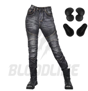 Pantalones Vaqueros de Motocicleta para Hombre, Lavados con Efecto Desgastado, Impermeables, para Motociclismo, Estilo para Todas las Estaciones - Product Image 3
